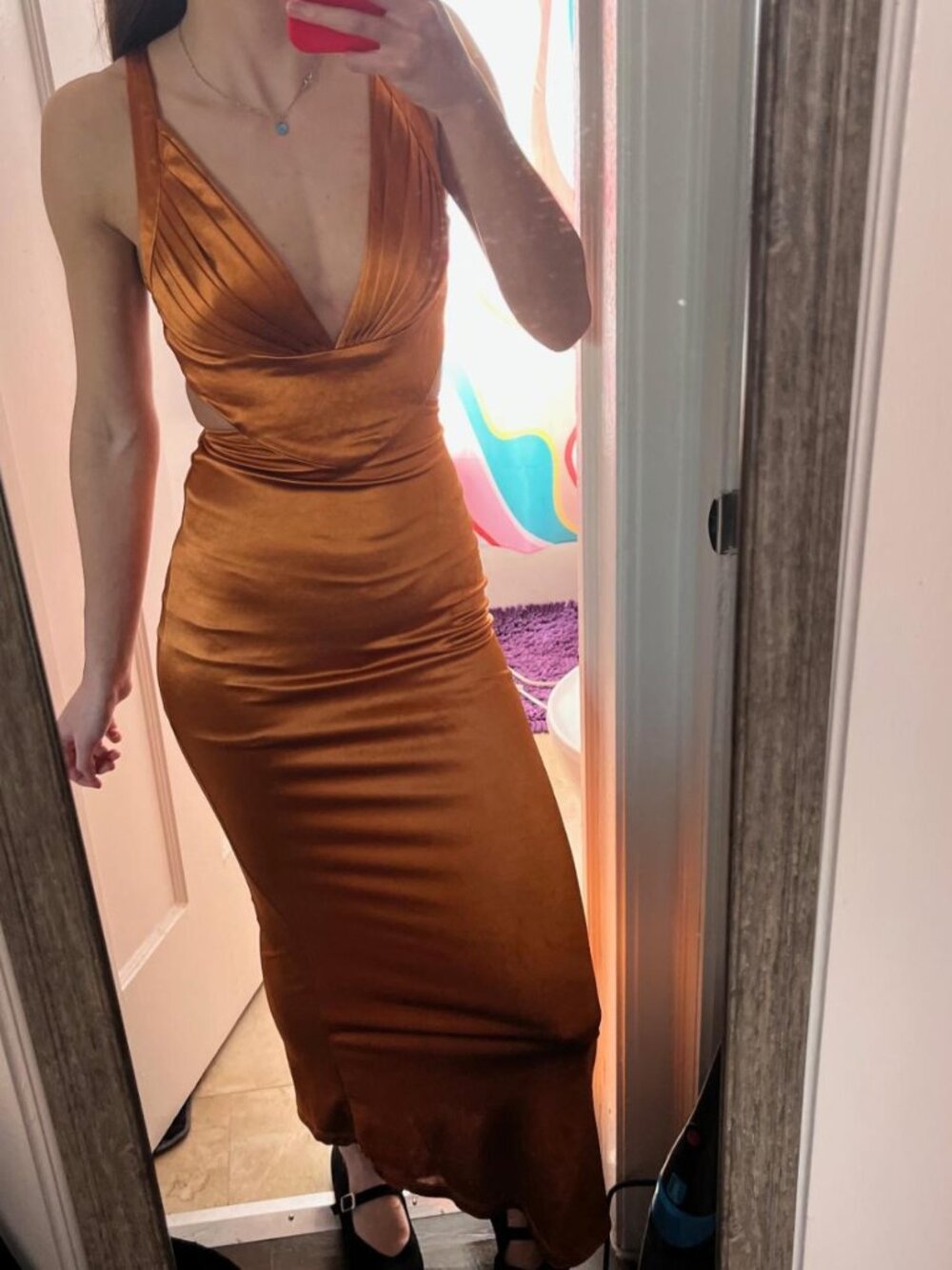 Hello Molly Orange Dress